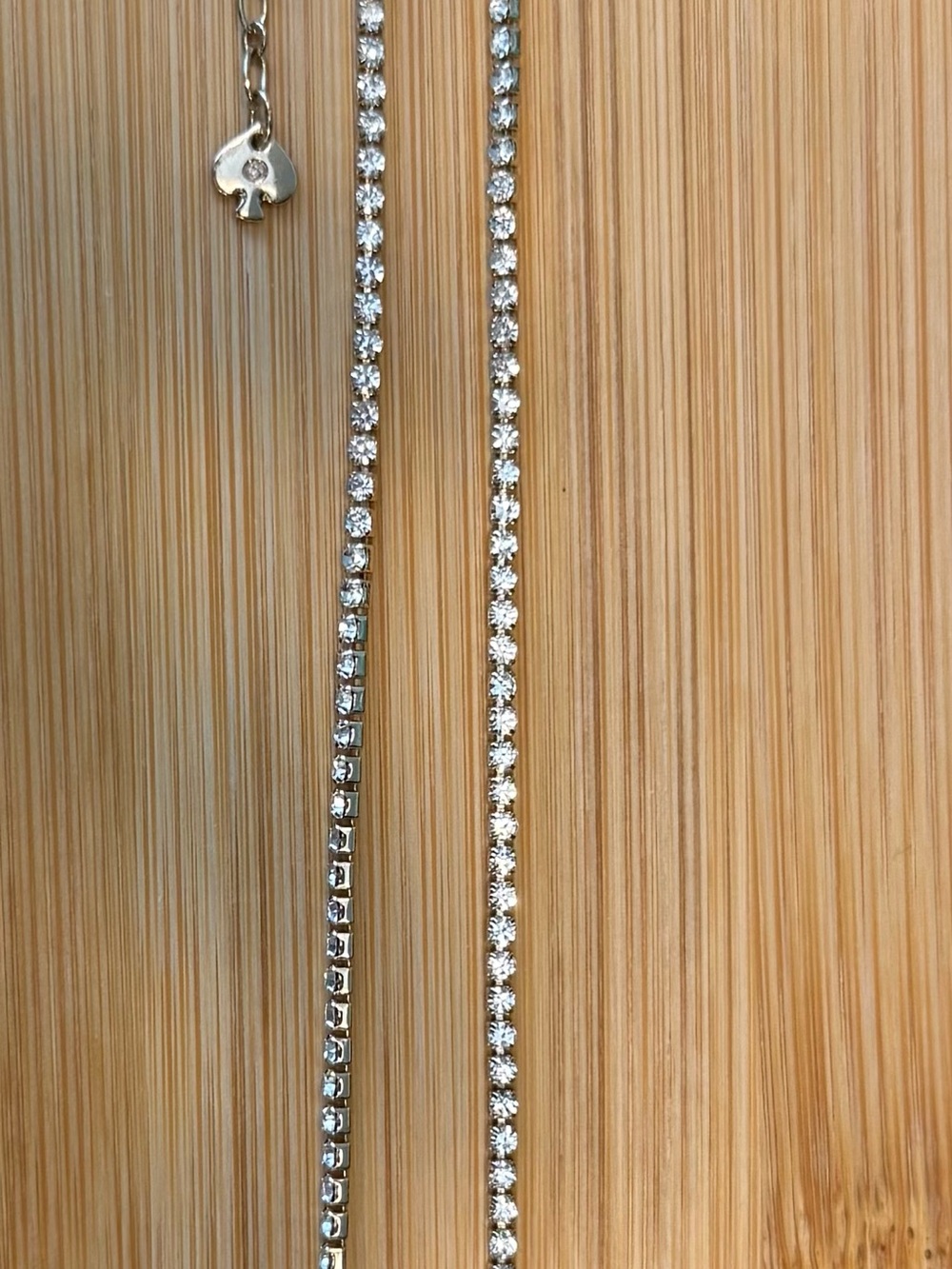 Kate Spade Tennis Necklace with Fry Charm and Fry Earrings - Women Jewelry